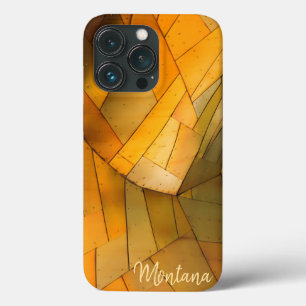 Coppery Brass Sheet Metal Abstract iPhone 13 Pro Case