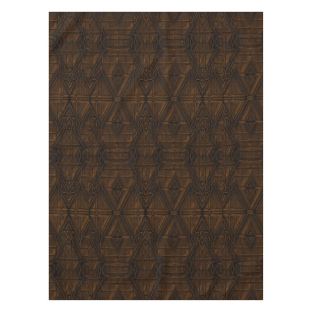 Coppery Steampunk Pyramid Design Tablecloth (Front)