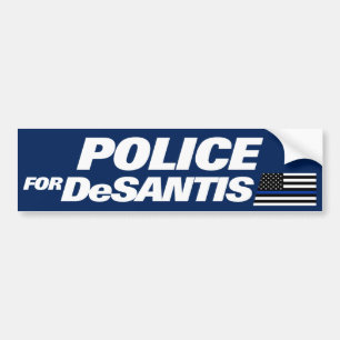 Cops DeSantis Blue Line Police For DeSantis 2028 Bumper Sticker