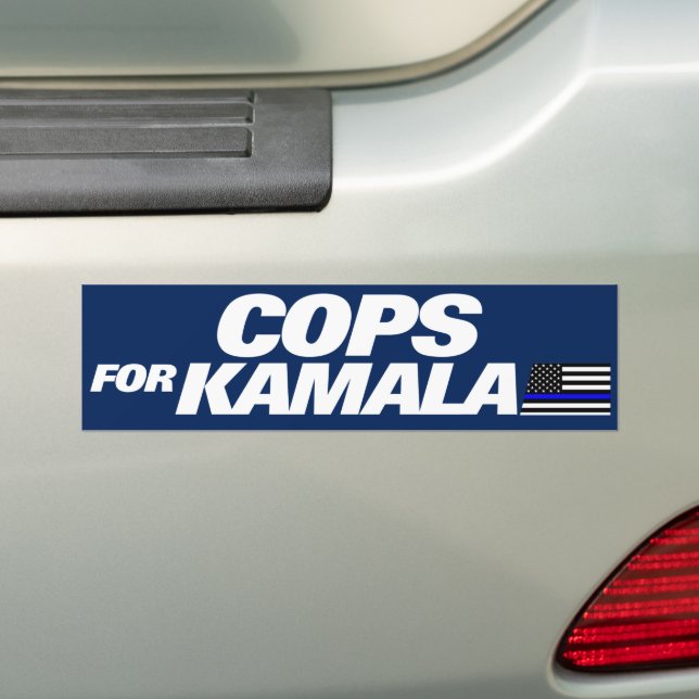 Cops for Kamala Harris 2024 Bumper Sticker (On Car)