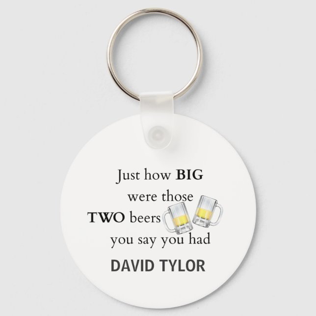 Cops Joke, How big.. Key Ring (Front)
