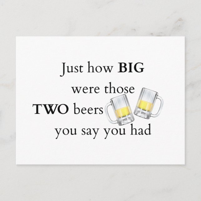 Cops Joke, How big.. Postcard (Front)