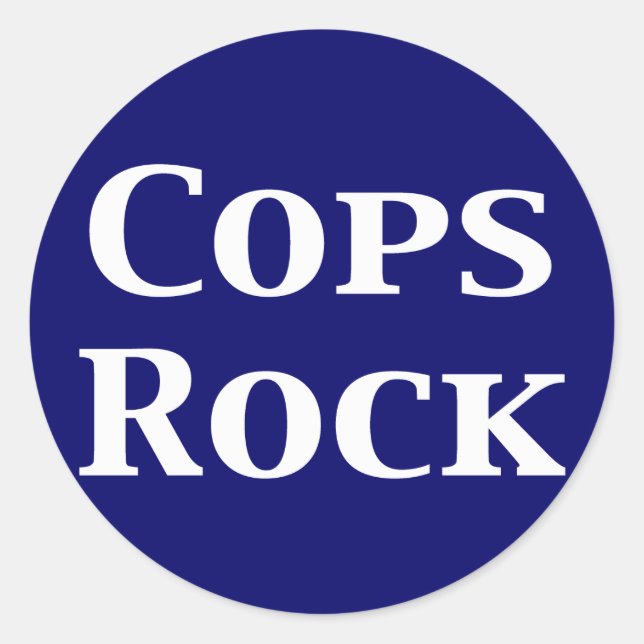 Cops Rock Gifts Classic Round Sticker (Front)