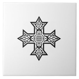 Coptic Cross Ceramic Tile