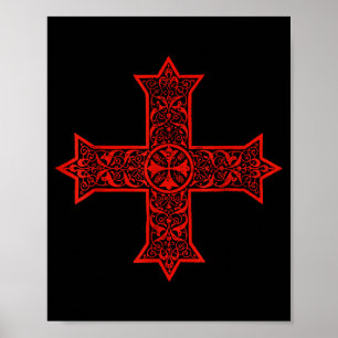Coptic Cross Coptic Orthodox Church Eastern Christ Poster