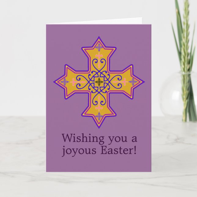 Coptic Cross Easter Card (Front)