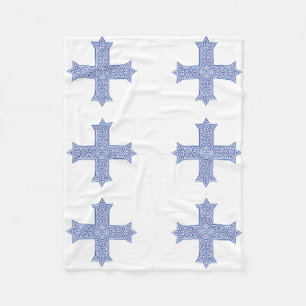 Coptic cross fleece blanket
