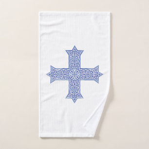 Coptic cross hand towel