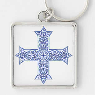 Coptic cross key ring