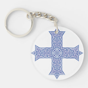 Coptic cross  key ring