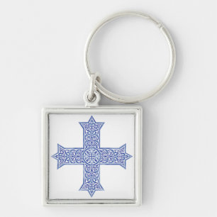 Coptic cross key ring