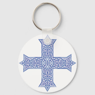 Coptic cross  key ring