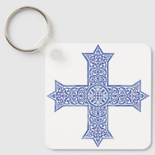 Coptic cross key ring