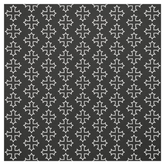 Coptic Cross Outline Pattern Fabric (Swatch)