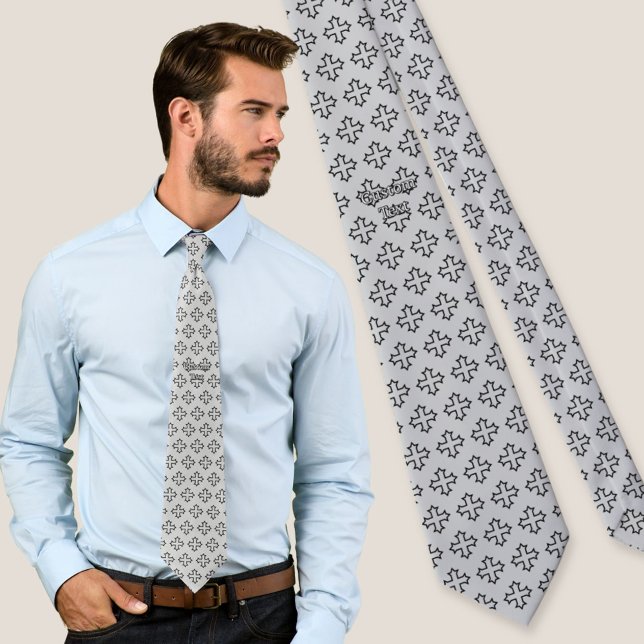 Coptic Cross Outline Pattern Tie (Creator Uploaded)