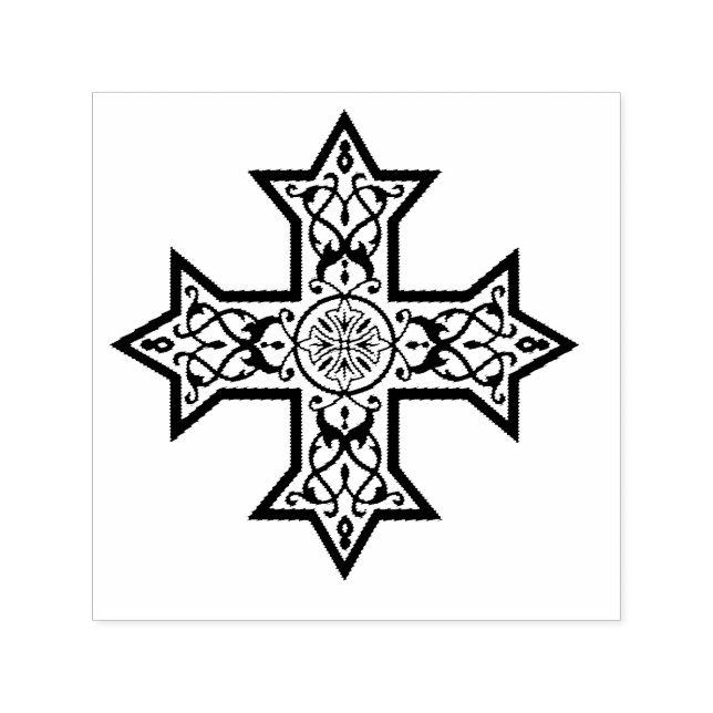 Coptic Cross Premium Fine Art Self-inking Stamp (Design)