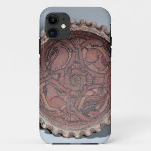 Coptic cup, painted terracotta with swag borders, iPhone 11 case