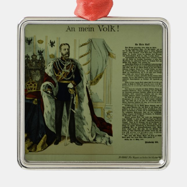 Copy of a declaration from Frederick III Metal Ornament (Front)