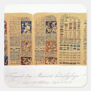 Copy of a fragment of the Dresden Codex Square Sticker