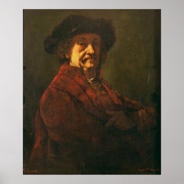 Copy of a Rembrandt Self Portrait, 1869 Poster (Front)