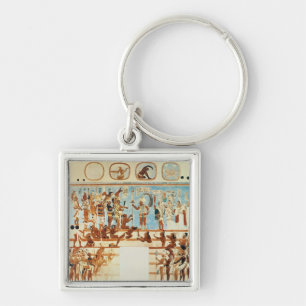 Copy of a wall painting from Bonampak Key Ring