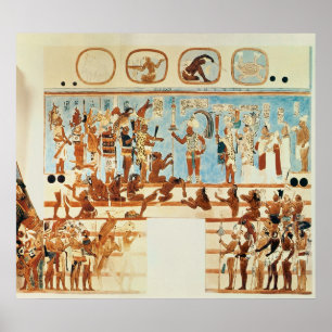 Copy of a wall painting from Bonampak Poster