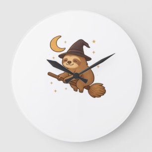 Copy of Ghost Hedgehog Librarian � Cute Halloween Large Clock