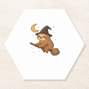 Copy of Ghost Hedgehog Librarian – Cute Halloween Paper Coaster