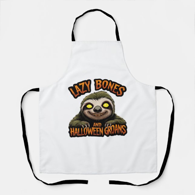 Copy of Lazy Bones and Halloween Groans - Creepy S Apron (Front)
