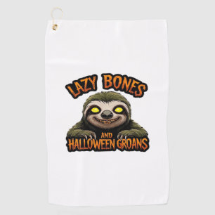 Copy of Lazy Bones and Halloween Groans - Creepy S Golf Towel