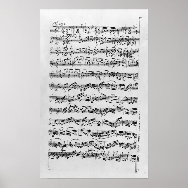 Copy of 'Partita in D Minor for Violin' Poster (Front)