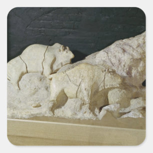 Copy of sculpture of bisons, Le Square Sticker