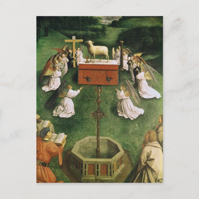 Copy of The Adoration of the Mystic Lamb Postcard (Front)
