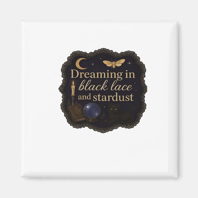 Copy Of Whimsigoth Fantasy Mystical Forests, Moons Magnet (Front)