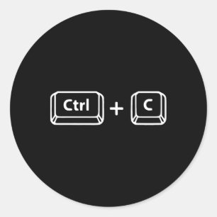 Copy Paste Ctrl C Ctrl V Dad Son Happy Father&# s Classic Round Sticker