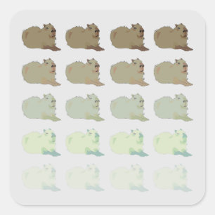 Copybara Capybara Square Sticker