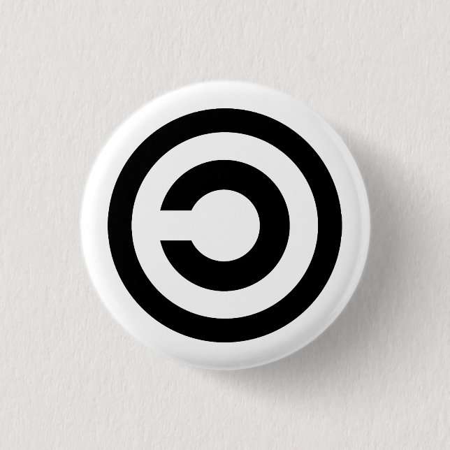 Copyleft 3 Cm Round Badge (Front)
