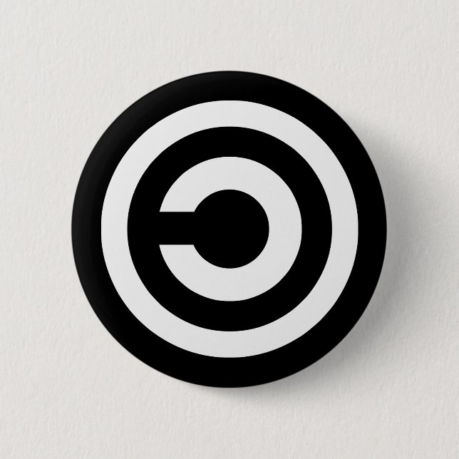 Copyleft - information wants to be free 6 cm round badge (Front)