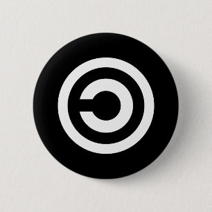 Copyleft - information wants to be free 6 cm round badge