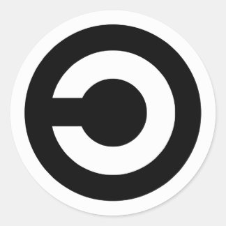 Copyleft - information wants to be free classic round sticker