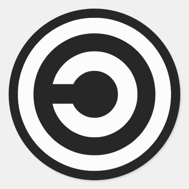 Copyleft - information wants to be free classic round sticker (Front)