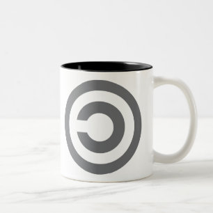 Copyleft - information wants to be free Two-Tone coffee mug