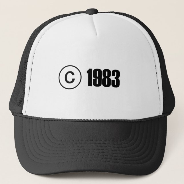 Copyright 1983 trucker hat (Front)