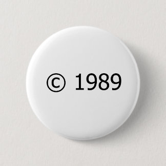 Copyright 1989 6 cm round badge