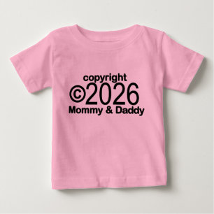 Copyright 2022 Mummy and Daddy Baby T-shirt