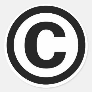 Copyright! Apply Liberally Classic Round Sticker