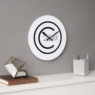 Copyright Modern Typographical Large Clock