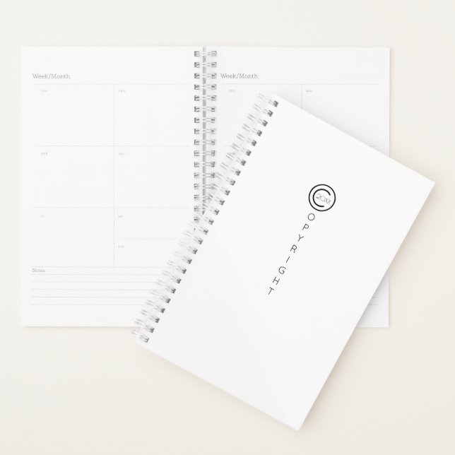 Copyright Modern Typographical White Planner (Display)