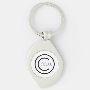 Copyright Yourself Modern Typographical Key Ring