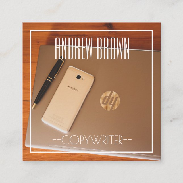Copywriter Computer Keyboard Business Card (Front)
